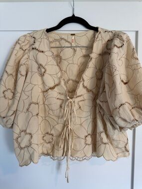 FP Cream Floral Women's Top